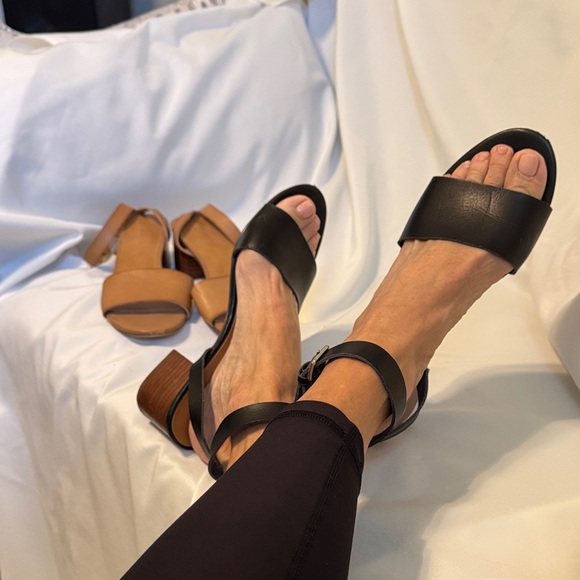 J. Crew Black and tan Leather Sandals-TWO pair! - Picture 6 of 11
